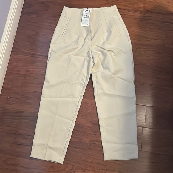 Zara Pants - Elegant Cream Women's Pants